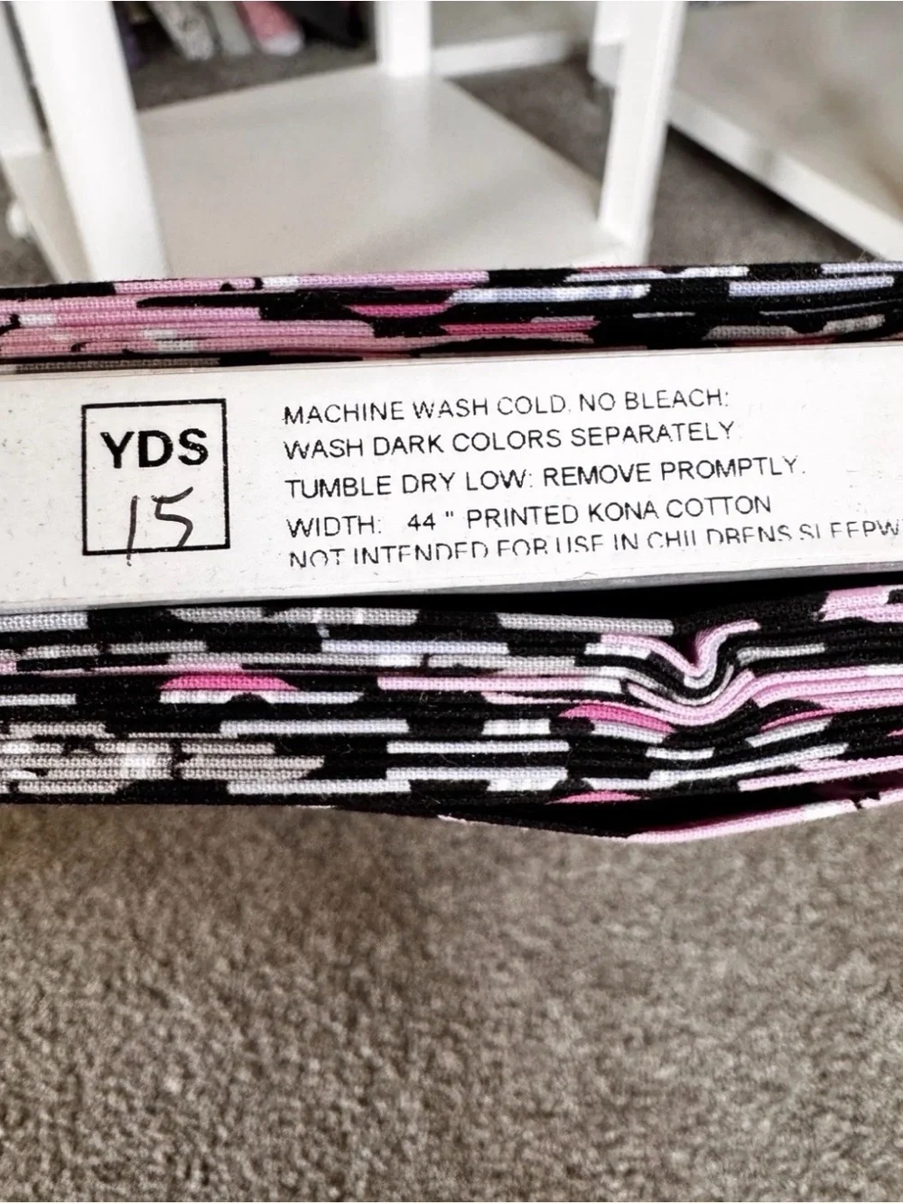 3 yards Black Pink Cat Kitty print 100% Cotton fabric